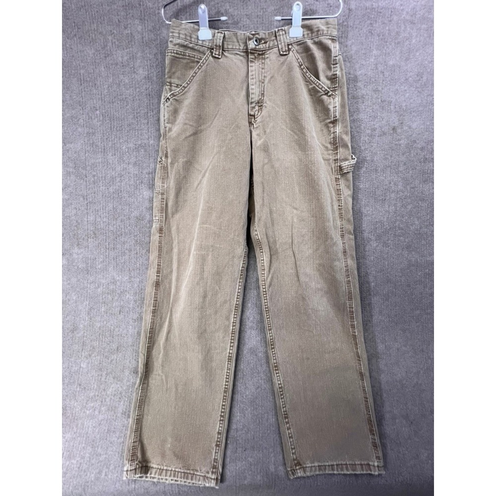 Lee Dungarees Carpenter Pants‎ Size 32x32 Tan Utility Workwear Denim Jeans